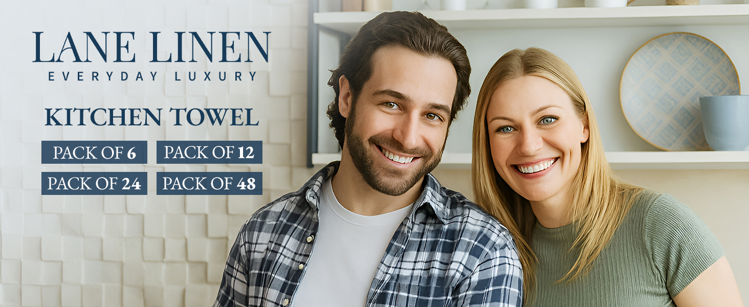 LANE LINEN Kitchen Towel Set- 12 Pack 14