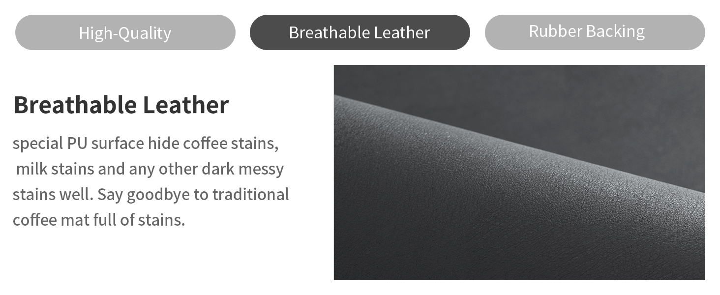 AMOAMI Coffee Mat - Hide Stain Rubber Backed Absorbent Dish Drying Mat for Kitchen Counter - Fits Under Coffee Maker or Machine