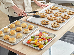 6 Pack Full Size Baking Sheet Pan Aluminum Commercial Pan for Oven Freezer Bakery Hotel Restaurant 26