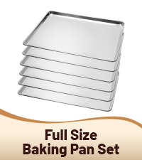 6 Pack Full Size Baking Sheet Pan Aluminum Commercial Pan for Oven Freezer Bakery Hotel Restaurant 26