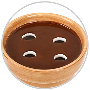 5 Pieces Measuring Spoons Set/Ceramics Spoons and Measuring Base Cup/for Dry and Liquid Ingredient, Cute Cactus Shape (Solid color base)