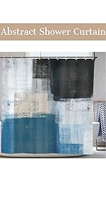 Modern Art Placemats Set of 4 Blue and Grey Abstract Painting Place Mats Washable Linen Placemat for Kitchen Dining Table Home Party Dinner Decor 18x12 Inches