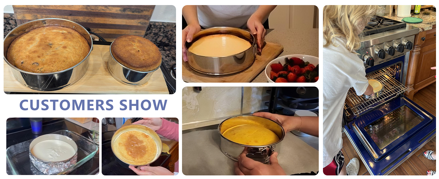 9 Inch Springform Cake Pan, 304 Stainless Steel Springform Pans, Leakproof & Nonstick Cheesecake Pan with Removable Bottom, Round Spring Form Cake Pan For Baking