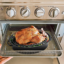 JY COOKMENT Cooling Roasting Rack with Integrated Feet, Enameled Coating, PTFE Free, Great for Cooking, Drying, Grilling, Dishwasher Safe (10inch*6.5inch)