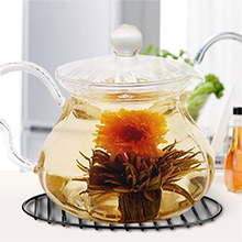 JY COOKMENT Cooling Roasting Rack with Integrated Feet, Enameled Coating, PTFE Free, Great for Cooking, Drying, Grilling, Dishwasher Safe (10inch*6.5inch)