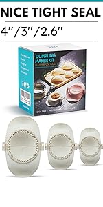 Empanadas Press Maker, Dumpling Maker Mold Set With Dough Cutter, Dumpling Mold Set (L/4