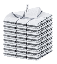 Nialnant 6 Pack Kitchen Towels and Dishcloths Sets,100% Cotton Soft Absorbent Quick Drying Dish Towels for Kitchen,Washing Dishes,12x12 Inches, Multi Color