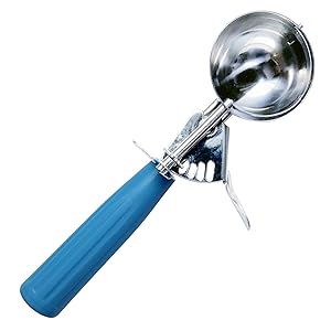 Stainless Steel Ice Cream Scoop Set Dishers Scoops Cookie Scoop Set Food Scoop, Right Handed Scoop, Blue Handle (2.48 Inch)