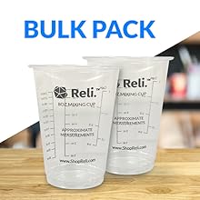 Reli. (120 Pcs) 8 oz Paint Mixing Cup/Resin Mixing | Disposable Measuring Cups | Clear Plastic Measure | Use for Paint, Epoxy Resin, Pigments