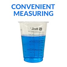 Reli. (120 Pcs) 8 oz Paint Mixing Cup/Resin Mixing | Disposable Measuring Cups | Clear Plastic Measure | Use for Paint, Epoxy Resin, Pigments