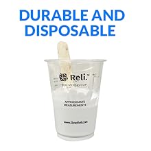 Reli. (120 Pcs) 8 oz Paint Mixing Cup/Resin Mixing | Disposable Measuring Cups | Clear Plastic Measure | Use for Paint, Epoxy Resin, Pigments