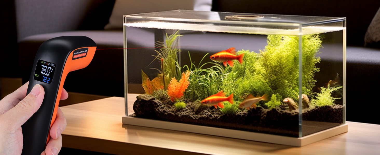 Rechargeable Infrared Thermometer Gun for Cooking -58℉~1022℉| INKBIRD Colorful Display Digital Laser Temperature Gun for Pizza Oven Grill Kitchen Home Repairs with Max Measure, ℉ Only (NOT for Human)