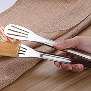 Serving Tong Kitchen Tongs,Buffet Tongs, Stainless Steel Food Tong Serving Tong,small tongs 6 Pack (7 Inch)