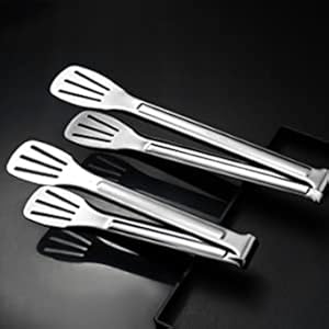 Serving Tong Kitchen Tongs,Buffet Tongs, Stainless Steel Food Tong Serving Tong,small tongs 6 Pack (7 Inch)