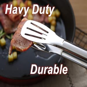 Serving Tong Kitchen Tongs,Buffet Tongs, Stainless Steel Food Tong Serving Tong,small tongs 6 Pack (7 Inch)