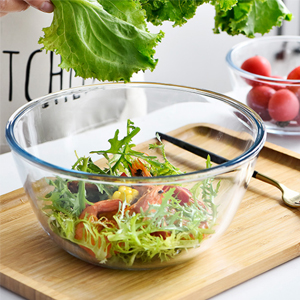 WhiteRhino Glass Mixing Bowls Glass Bowls with Lids Set(4.5QT,2.7QT, 1.1QT),Large Salad Bowls,glass mixing bowl Space-Saving Nesting Storage bowls for Cooking,Baking,Prepping,Dishwasher Safe