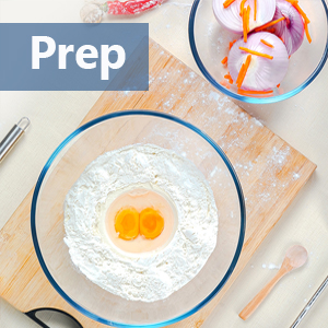 WhiteRhino Glass Mixing Bowls Glass Bowls with Lids Set(4.5QT,2.7QT, 1.1QT),Large Salad Bowls,glass mixing bowl Space-Saving Nesting Storage bowls for Cooking,Baking,Prepping,Dishwasher Safe