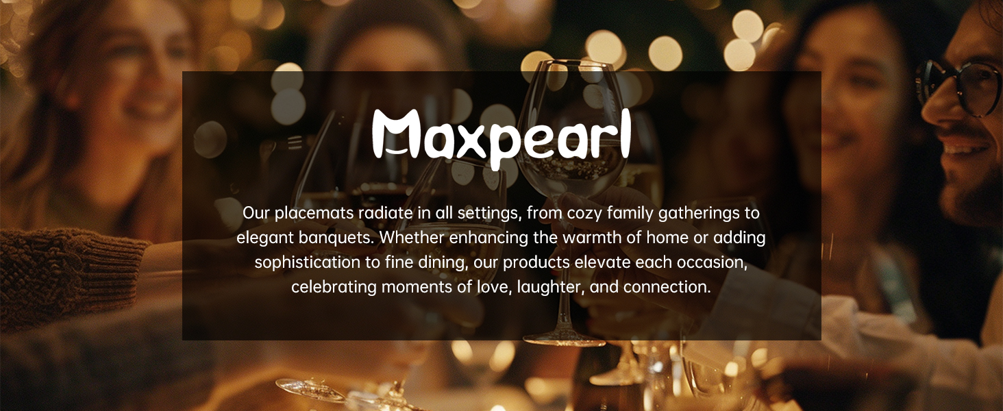 Maxpearl Faux Leather Placemats Set of 6 - Waterproof - Wipe Clean - Heat Resistant - Anti Slip Dining Table Place Mats, Suitable for Indoor & Outdoor Use, 17’’×12’’, Grey