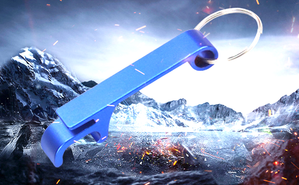 200Pcs Colored Aluminum Bottle Opener Keychain, Soda Beverage Beer Bottle Opener Keychain, for Kitchen/Wedding/Bar/Party