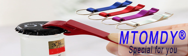 200Pcs Colored Aluminum Bottle Opener Keychain, Soda Beverage Beer Bottle Opener Keychain, for Kitchen/Wedding/Bar/Party