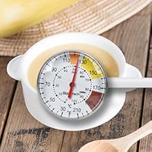 Kitchen Food-Cooking Meat Coffee Thermometer – Pocket Espresso Thermometer for Milk Foam Frothing Chocolate Water Temperature Stainless Steel 1
