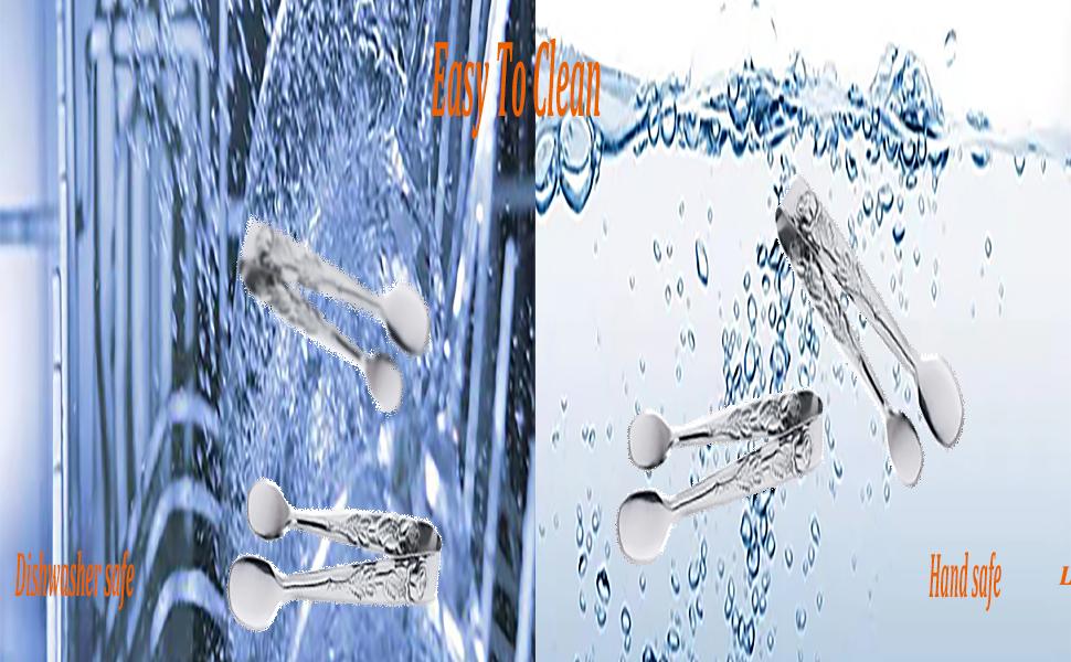 6PCS Mini Serving Tongs, 4Inch Rose Stainless Steel Sugar Cube Tongs, Sliver Small Ice Tong for Tea and Coffee Party, Appetizers, Desserts by Sunenlyst (6PCS Silver)