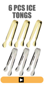 6PCS Mini Serving Tongs, 4Inch Rose Stainless Steel Sugar Cube Tongs, Sliver Small Ice Tong for Tea and Coffee Party, Appetizers, Desserts by Sunenlyst (6PCS Silver)