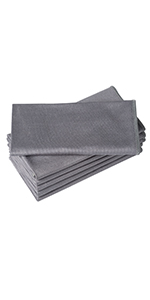 Microfiber Kitchen Towels and Dishcloths Set, 26 X 18 Inch and 12 X 12 Inch, Set of 12 Bulk Lint Free Dish Towels for Drying Dishes, Grey
