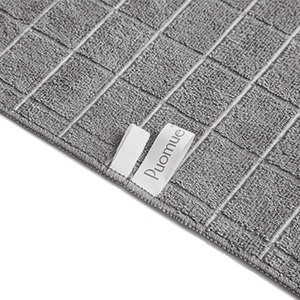 Microfiber Kitchen Towels and Dishcloths Set, 26 X 18 Inch and 12 X 12 Inch, Set of 12 Bulk Lint Free Dish Towels for Drying Dishes, Grey