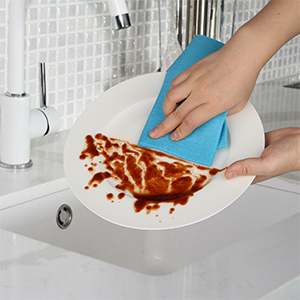 HOMEXCEL Swedish Dishcloths for Kitchen 10 Pack, Sponge Dish Cloth for Counters & Washing Dishes, Reusable and Absorbent Paper Towels, 3 Colors Assorted