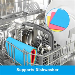 HOMEXCEL Swedish Dishcloths for Kitchen 10 Pack, Sponge Dish Cloth for Counters & Washing Dishes, Reusable and Absorbent Paper Towels, 3 Colors Assorted