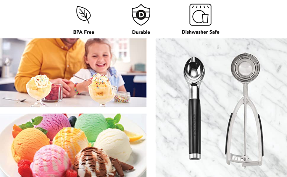 KitchenAid Pizza Wheel and Ice Cream Scoop Bundle