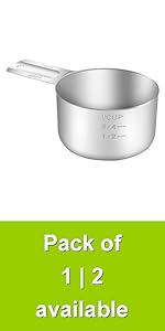 Long Handle Measuring Spoons Set of 6, Stainless Steel Measure Teaspoons, Metal Rectangular Bowl Tablespoon