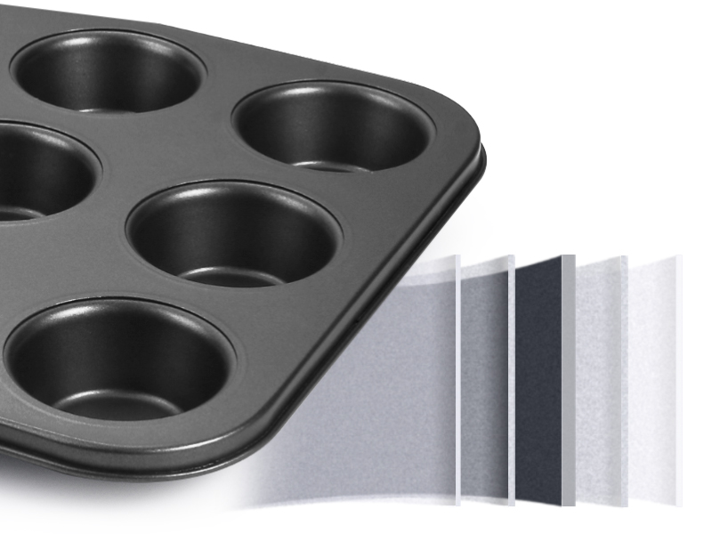 HONGBAKE Muffin Pan for Baking, Nonstick Cupcake Tin 12 Cup, 2 Pack Cup Cake Tray, Premium Cheesecake Pans, Dishwasher Safe - Dark Grey