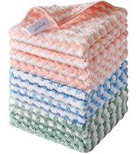 JOYMOOP 18 Pack Microfiber Cleaning Cloth, Kitchen Towels for Dish Drying Washing, Absorbent Streak Free Lint Free Rags for Cleaning, Reusable and Washable Towels - 10