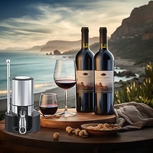Electric Wine Aerator, CorporateGiftPro Electric Wine Decanter, Wine Dispenser, Wine Pourer, Wine Accessories Sprout Pourer and Wine Gifts for Wine Lovers