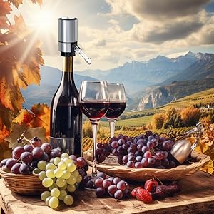 Electric Wine Aerator, CorporateGiftPro Electric Wine Decanter, Wine Dispenser, Wine Pourer, Wine Accessories Sprout Pourer and Wine Gifts for Wine Lovers