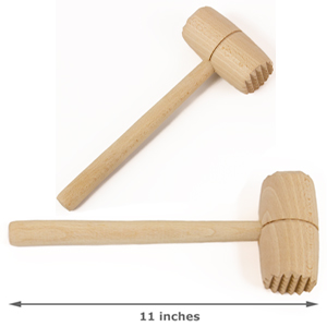 Meat & Poultry Tenderizer, raw wood uncoated natural European beechwood