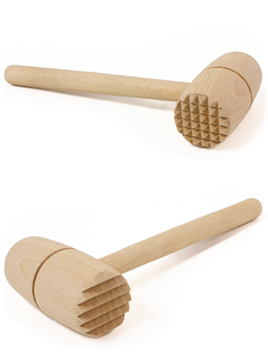 Meat & Poultry Tenderizer, raw wood uncoated natural European beechwood