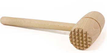 Meat & Poultry Tenderizer, raw wood uncoated natural European beechwood