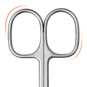 CGBE Cuticle Scissors Extra Fine Curved Blade, Super Slim Manicure Scissors for Cuticles Professional Small Scissors with Precise Pointed Tip Grooming Blades, Eyebrow, Eyelash, and Dry Skin - Silvery