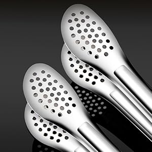 6 Pack Buffet Tongs,Stainless Steel Serving Tongs Serving Utensils 7Inch