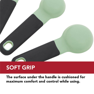 KitchenAid Universal Easy To Read Measuring Cup and Spoon Set with Soft Grip Handle for Maximum Control, Hang Hole and Nesting For Easy Storage, Dishwasher Safe, 9 Piece, Pistachio