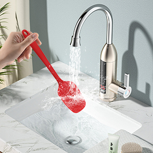 Silicone Spatula Set, Rubber Spoon Spatula for Baking, Heat Resistant Cooking Utensil, Flexible Silicone Spoon Baking Mixing Tool Cooking Gadget (4-Piece)