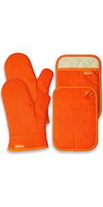 Hot Pads for Kitchen, Potholders for Kitchen Heat Resistant, Heavy Duty Pot Holders with Pockets Non Slip, Pure Cotton and Terrycloth Lining Pot Holders Set of 2, Black