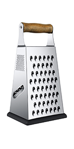 Kaishun Cheese Grater, Box Grater for Cheese Stainless steel Vegetable Slicer Food Shredder 4-sided Convenience for kitchen