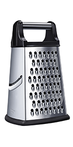 Kaishun Cheese Grater, Box Grater for Cheese Stainless steel Vegetable Slicer Food Shredder 4-sided Convenience for kitchen