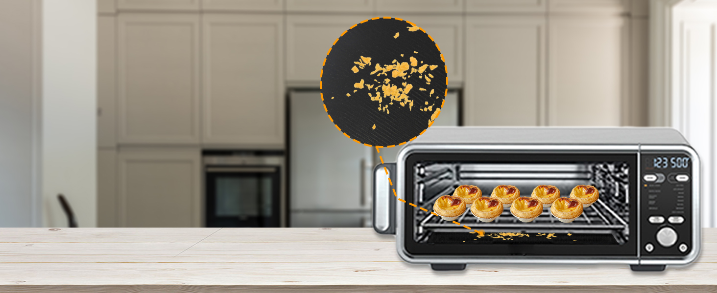 for Ninja Foodi Reusable Air Fryer Liners 12x12inch Non-Stick,Bottom of Toaster Oven Mat,3x Liners + 3x Mesh Sheets, Baking/Microwave/Grill,450°F,Pre-Cut Square for SP101/SP201/SP301/SP351