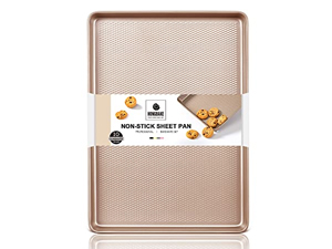 HONGBAKE 2 Pieces Large Flat Cookie Sheet No Edges, Nonstick Insulated Baking Pan, Commercial Oven Trays for Cooking, 16
