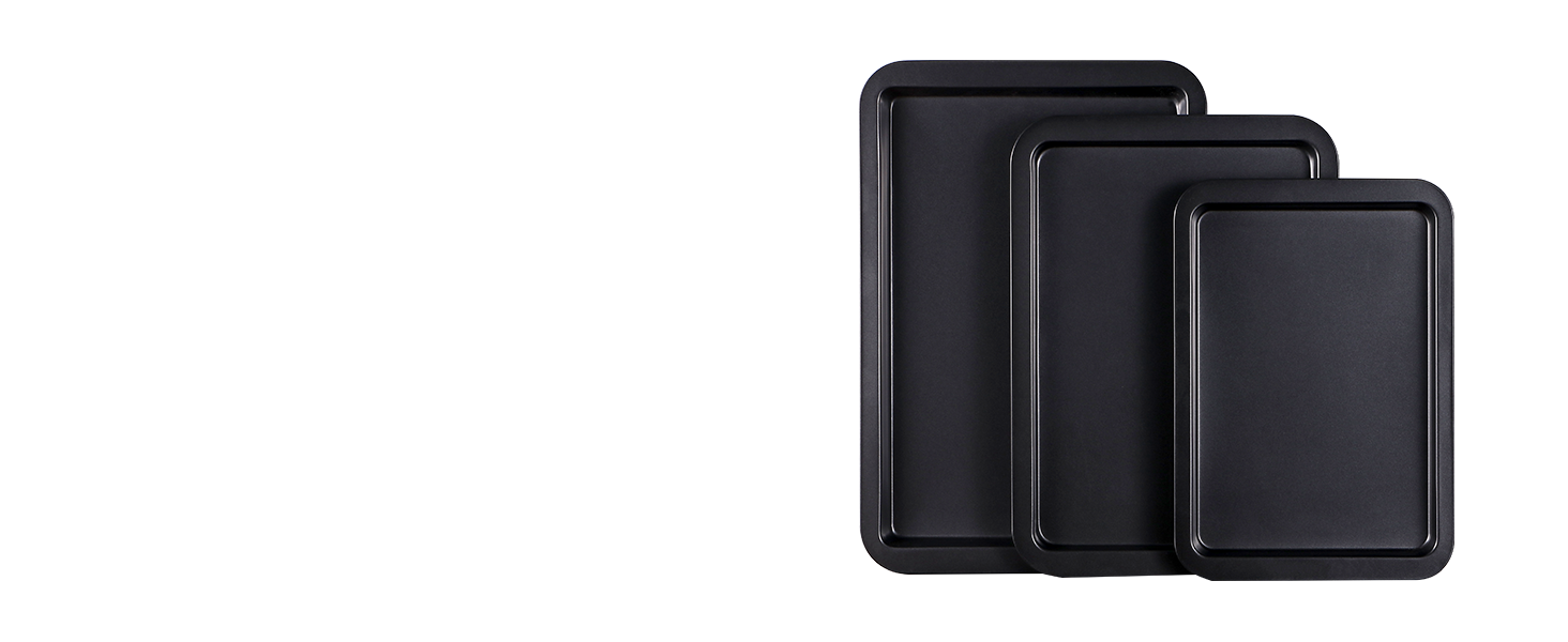 HONGBAKE 2 Pieces Large Flat Cookie Sheet No Edges, Nonstick Insulated Baking Pan, Commercial Oven Trays for Cooking, 16